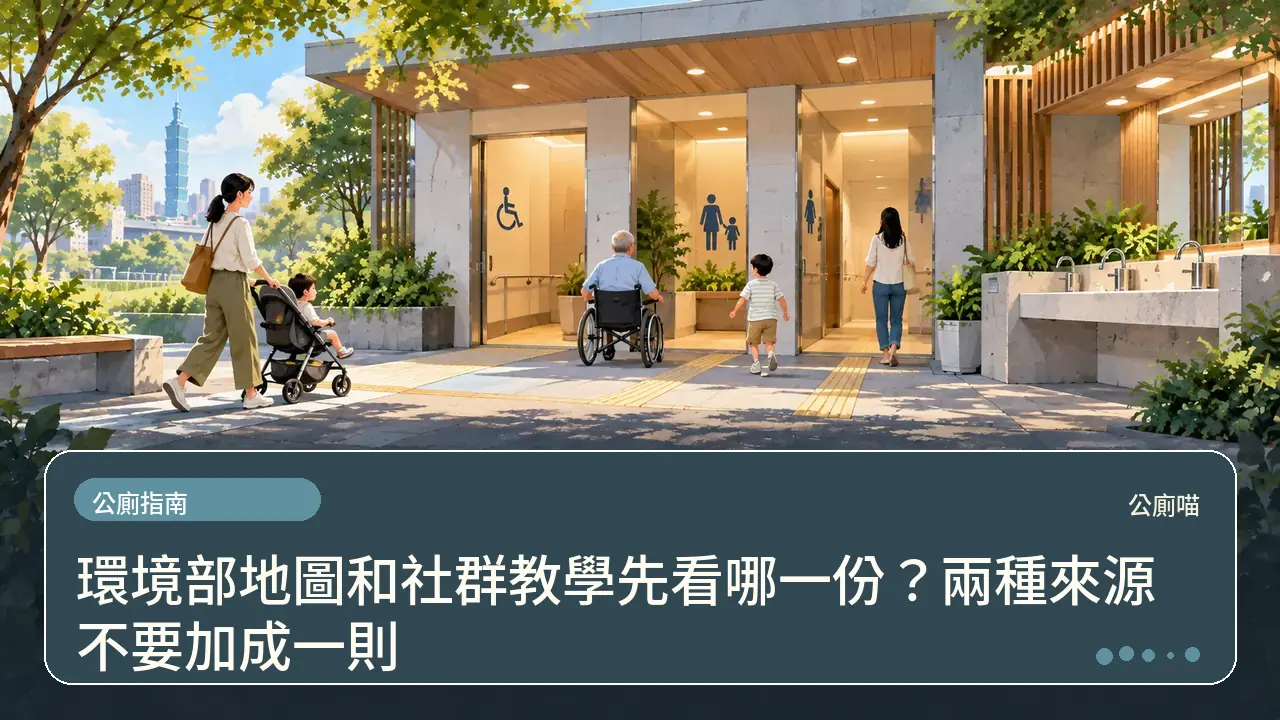 環境部地圖和社群教學先看哪一份？兩種來源不要加成一則主題插畫